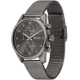 Hugo Boss Skymaster Grey Dial Grey Mesh Bracelet Watch for Men - 1513837