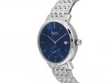 Hugo Boss Corporal Blue Dial Silver Steel Strap Watch for Men - 1513642