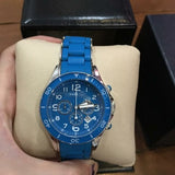 Marc Jacobs Rock Chronograph Blue Dial Blue Silicone Strap Watch for Women - MBM2548