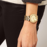 Marc Jacobs Marci Gold Dial Gold Stainless Steel Strap Watch for Women - MBM3191