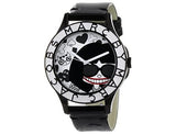 Marc Jacobs White & Black Dial Black Leather Strap Watch for Women - MBM1148