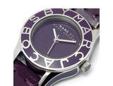 Marc Jacobs Blade Purple Dial Purple Leather Strap Watch for Women - MBM1158