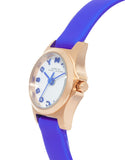 Marc Jacobs Henry White Dial Blue Leather Strap Watch for Women - MBM1238