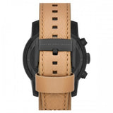 Marc Jacobs Larry Black Dial Tan Leather Strap Watch for Men - MBM5053