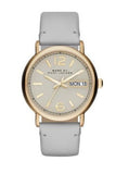 Marc Jacobs Fergus Grey Dial Grey Leather Strap Watch for Women - MBM8654