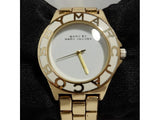 Marc Jacobs Blade White Dial Gold Stainless Steel Strap Watch for Women - MBM3050