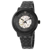 Maserati Granturismo Sport GT Skeleton Black Dial Black Steel Strap Watch For Men - R8823134003