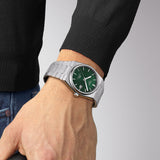 Tissot PRX Powermatic 80 Green Dial Silver Steel Strap Watch For Men - T137.407.11.091.00