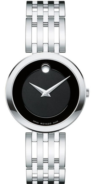 ルナ　0605 Movado Esperanza Black Dial Gold Tone Stainless Steel Men's