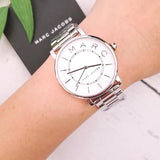 Marc Jacobs Roxy White Dial Silver Stainless Steel Strap Watch for Women - MJ3521