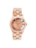 Marc Jacobs Henry Gold Skeleton Dial Rose Gold Stainless Steel Strap Watch for Women - MBM3264