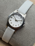 Marc Jacobs Henry Dinky White Dial White Leather Strap Watch for Women - MBM1234