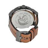 Diesel Mr Daddy 2.0 Black Dial Brown Leather Strap Watch For Men - DZ7332