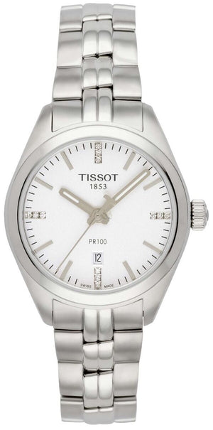 Tissot T Classic PR 100 Lady Silver Dial Watch For Women - T101.210.11.036.00