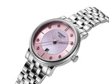 Tissot T Classic Carson Premium Pink Dial Silver Steel Strap Watch for Women - T122.210.11.159.00