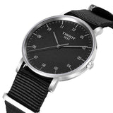 Tissot Everytime Medium Black Dial Black NATO Strap Watch For Men - T109.410.17.077.00
