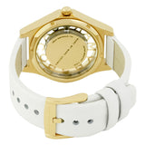 Marc Jacobs Henry White Skeleton Dial White Leather Strap Watch for Women - MBM1339