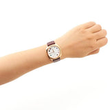 Marc Jacobs Mandy White Dial Brown Leather Strap Watch for Women - MJ1598