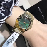 Marc Jacobs Amy Green Gold Stainless Steel Strap Watch for Women - MBM8609