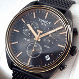 Tissot T Classic PR 100 Black Anthracite Dial Black Mesh Bracelet Watch For Men - T101.417.23.061.00