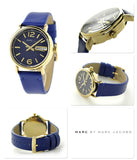 Marc Jacobs Fergus Blue Dial Blue Leather Strap Watch for Women - MBM8650