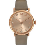 Marc Jacobs Baker Rose Gold Dial Grey Leather Strap Watch for Women - MBM1400