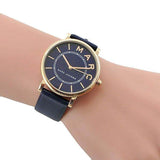 Marc Jacobs Roxy Navy Blue Dial Blue Leather Strap Watch for Women - MJ1534