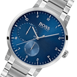 Hugo Boss Oxygen Chronograph Blue Dial Silver Steel Strap Watch for Men - 1513597