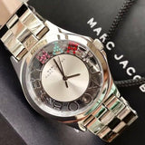 Marc Jacobs Henry Silver Skeleton Dial SIlver Stainless Steel Strap Watch for Women - MBM3262