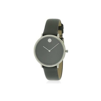 Movado Museum 70th Anniversary Grey Dial Grey Leather Strap Watch For Women - 0607144