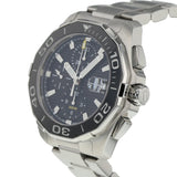 Tag Heuer Aquaracer Calibre 16 Day-Date Black Dial Silver Steel Strap Watch for Men - CAY211A.BA0927