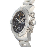 Breitling Avenger Chronograph 45mm Black Dial Silver Steel Strap Watch for Men - A13317101B1A1