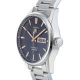 Tag Heuer Carrera Calibre 5 Automatic Black Dial Silver Steel Strap Watch for Men - WAR201C.BA0723