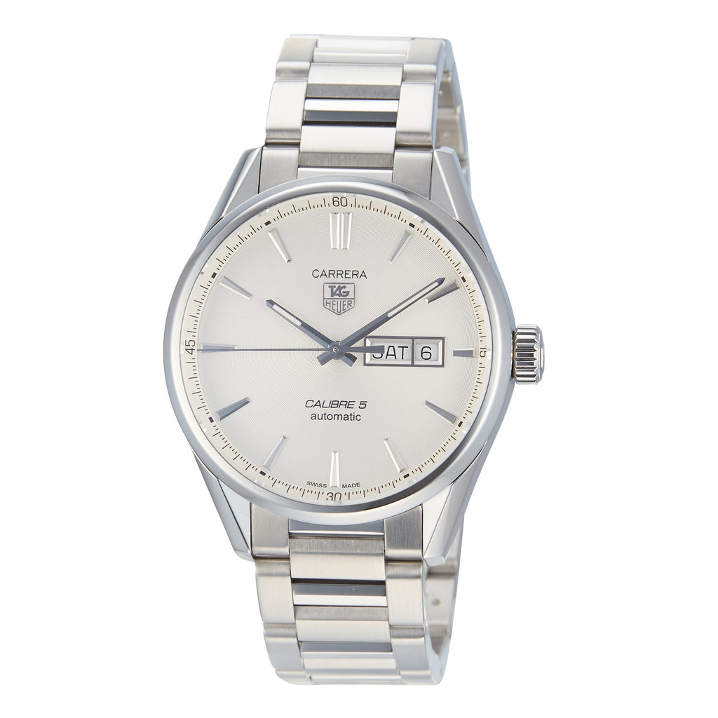 Tag Heuer Carrera Calibre 5 Automatic 41mm White Dial Silver Steel