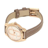 Marc Jacobs Corie White Dial Light Brown Leather Strap Watch for Women - MJ1581