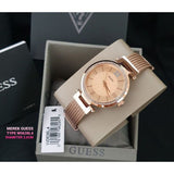 Guess Soho Rose Gold Dial Stainless Steel Watch For Women - W0638L4