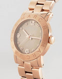 Marc Jacobs Amy Glitz Brown Dial Rose Gold Stainless Steel Strap Watch for Women - MBM3221