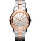 Marc Jacobs Marc Silver Dial Two Tone Steel Strap Watch for Women- MBM3170