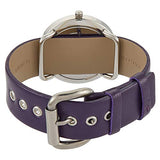 Marc Jacobs Purple Dial Purple Leather Strap Watch for Women - MBM8530