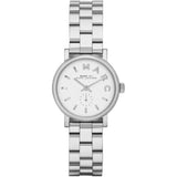 Marc Jacobs Baker White Dial Silver Steel Strap Watch for Women - MBM3246