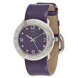 Marc Jacobs Purple Dial Purple Leather Strap Watch for Women - MBM8530