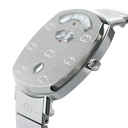 Gucci Grip Silver Dial Silver Steel Strap Watch For Women