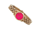 Marc Jacobs Henry Dinky Pink Dial Rose Gold Stainless Steel Strap Watch for Women - MBM3203