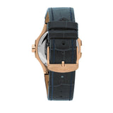 Maserati Potenza 42mm Rose Gold & Blue Dial Blue Leather Strap Watch For Men - R8851108027