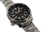 Citizen Promaster 200M Diver Fugu Asian Limited Edition Black Dial Silver Steel Strap Watch For Men - NY0090-86E