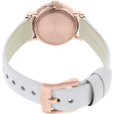 Marc Jacobs Baker White Dial White Leather Strap Watch for Women - MBM1284