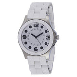 Marc Jacobs Pelly White Dial White Silicone & Stainless Steel Strap Watch for Women - MBM2503