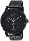 Hugo Boss Oxygen Black Dial Black Mesh Bracelet Watch for Men - 1513636