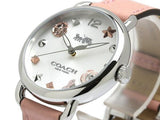 Coach Tatum White Dial Pink Leather Strap Watch For Women - 14502799