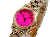 Marc Jacobs Henry Dinky Pink Dial Rose Gold Stainless Steel Strap Watch for Women - MBM3203